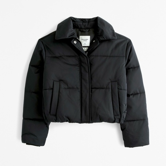 short satin puffer coat - Picture 6 of 13